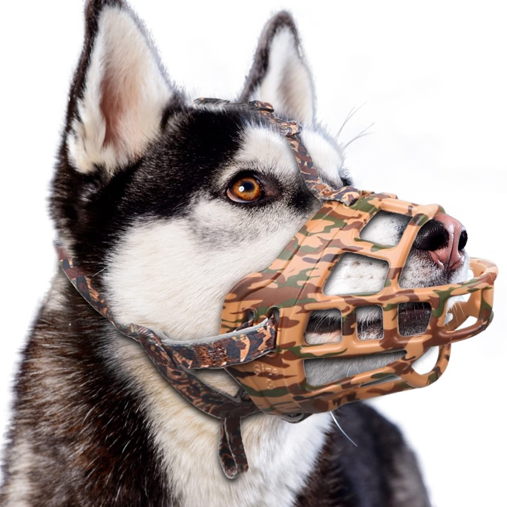 Basket Dog Muzzle for Prevent Biting – Breathable & Adjustable Muzzles for La...