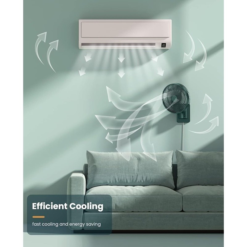 Wall Mount Oscillating Fan Remote Control Adjustable Tilt Timer 4 Speed New