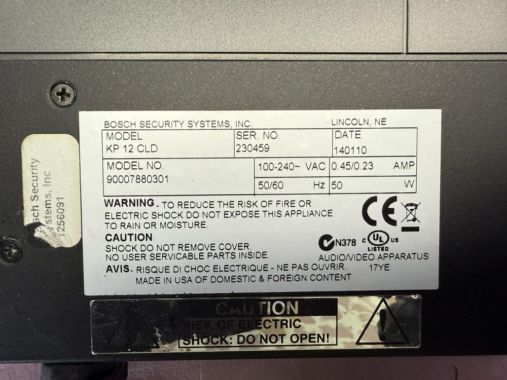 Bosh RTS ADAM KP 12 CLD 12 Position Color Intercom Panel KP12CLD