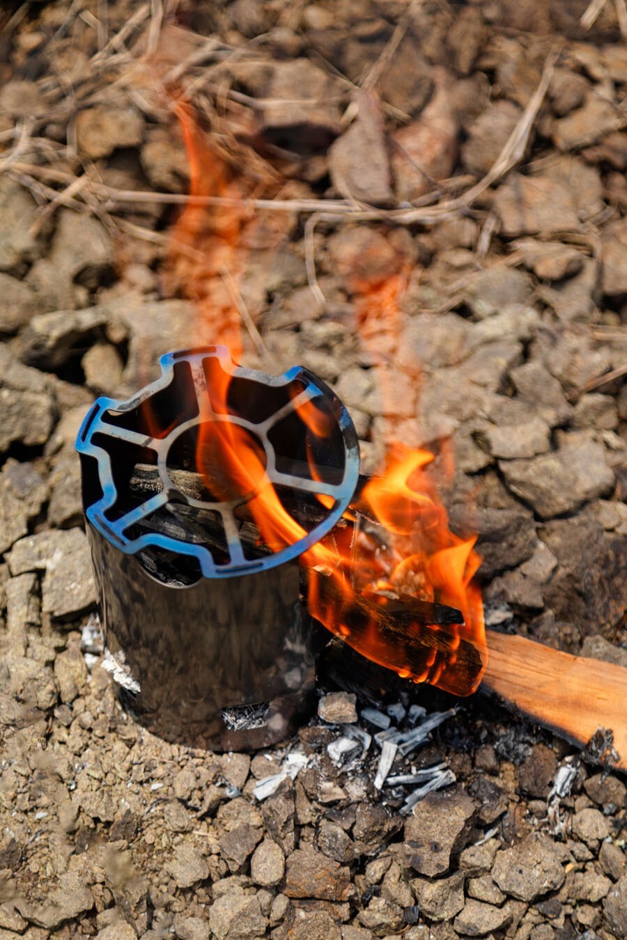 Keith Titanium Ti3070 Nesting Camp Set - Plastic-Free Bottle, Mug & Wood Stove