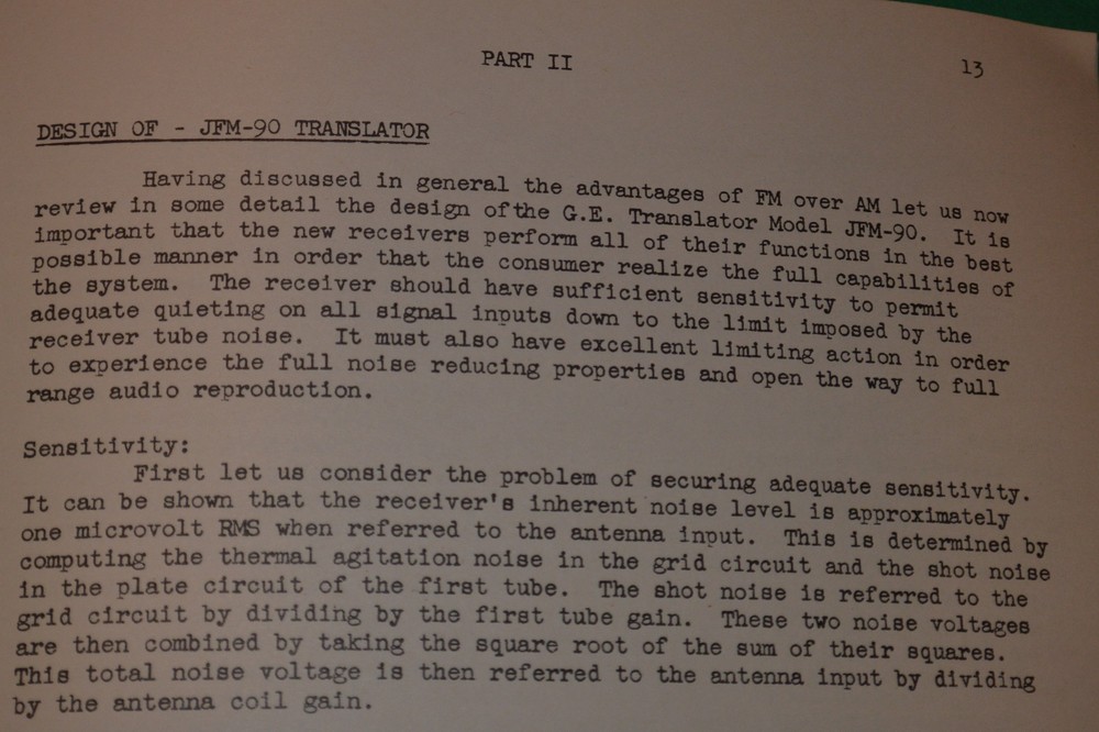 VINTAGE 1941 'FREQUENCY MODULATION' TECHNICAL PAPER BY GE INTRODUCING FM RADIO!