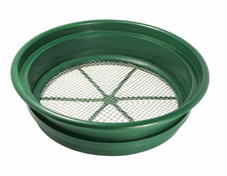CLASSIFIER SIFTING PAN | 1/4" | STAINLESS STEEL SCREEN EARTH SIFTER STACKABLE