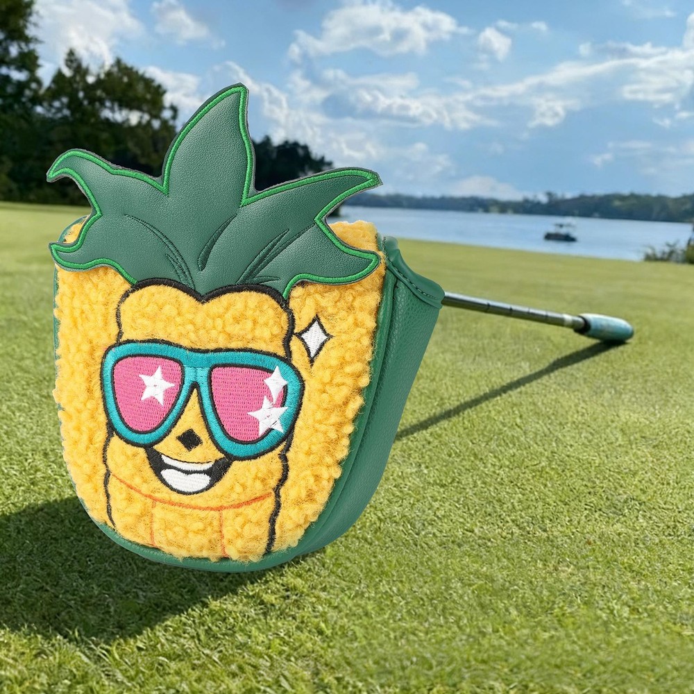 Golf Putter Headcover Golf Mallet Putter Cover Fun Pineapple-shaped Design