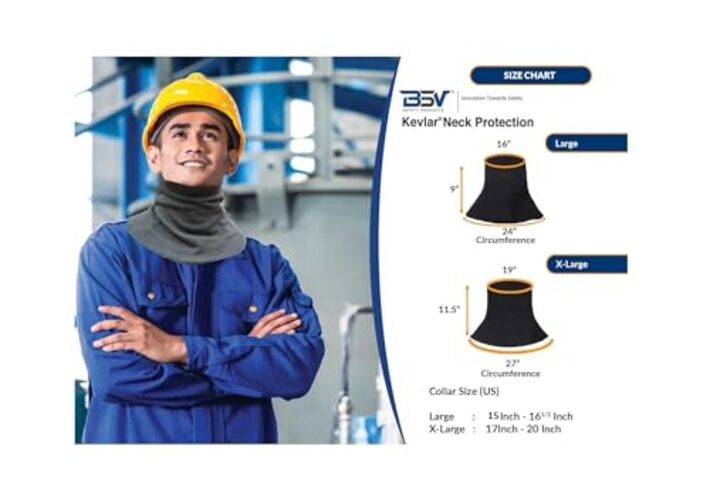 BSV Welding Neck Protector Gaiter - Cut, Heat & Flame Resistant, Scratch-Proof