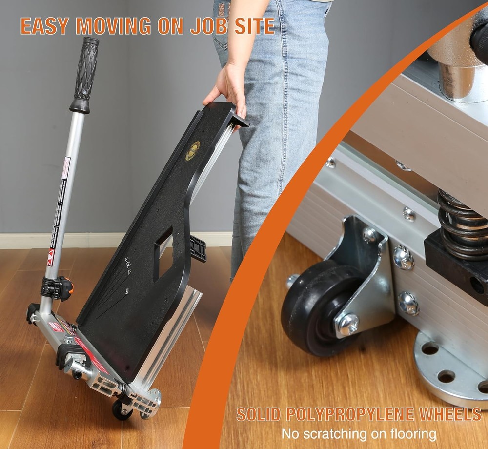 13” Vinyl Floor Cutter with Wheels – Easy Angle & Length Cutting, Flooring Tools
