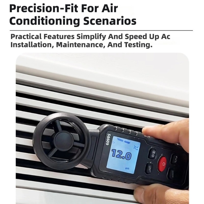 Digital Anemometer Immediate Display Showing Current & Historical Wind Data ABS