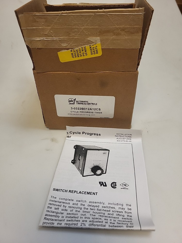 Automatic Timing & Controls 3-0322B012A12CS Cycle Progress Timer 322B Series
