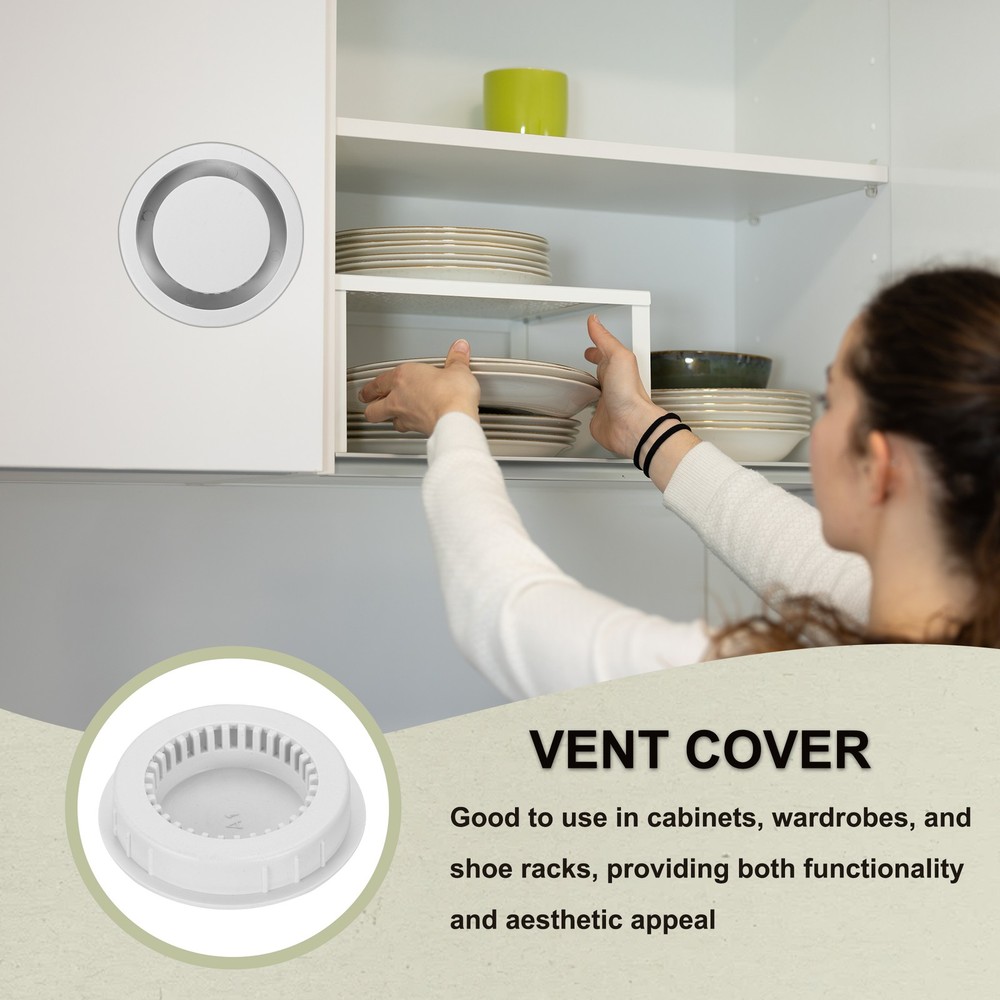 10Pcs 50mm/2" Round Ventilation Cover for White Plastic Ceiling