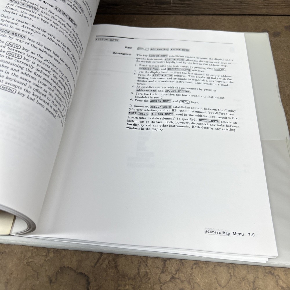 HP 70004A Display Operation Manual