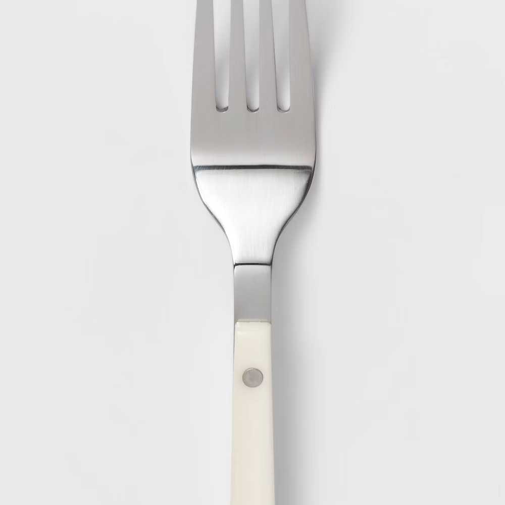 20pc Stainless Steel Burlington Silverware Set Cream - Threshold