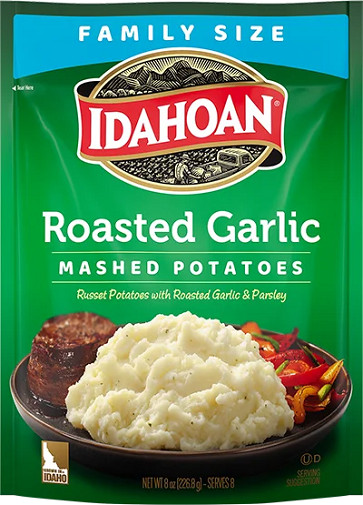 Idahoan Family Sized Mashed Potatoes Roasted Garlic 2 Pack