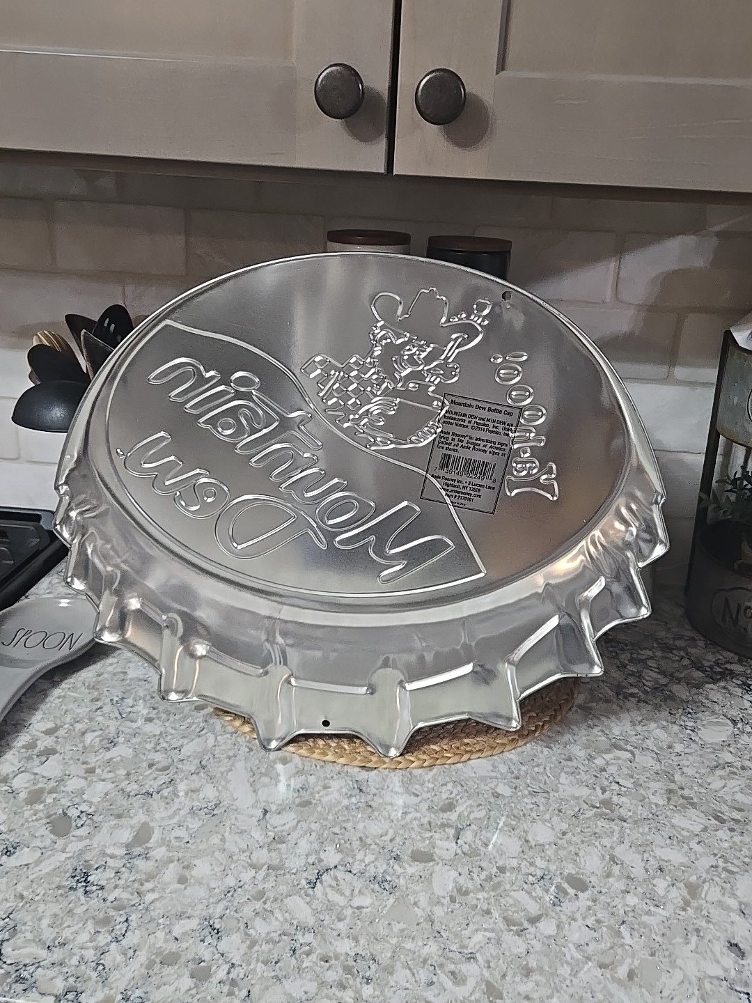 Mountain Dew Hillbilly Ya-Hoo embossed metal sign 18x19 used