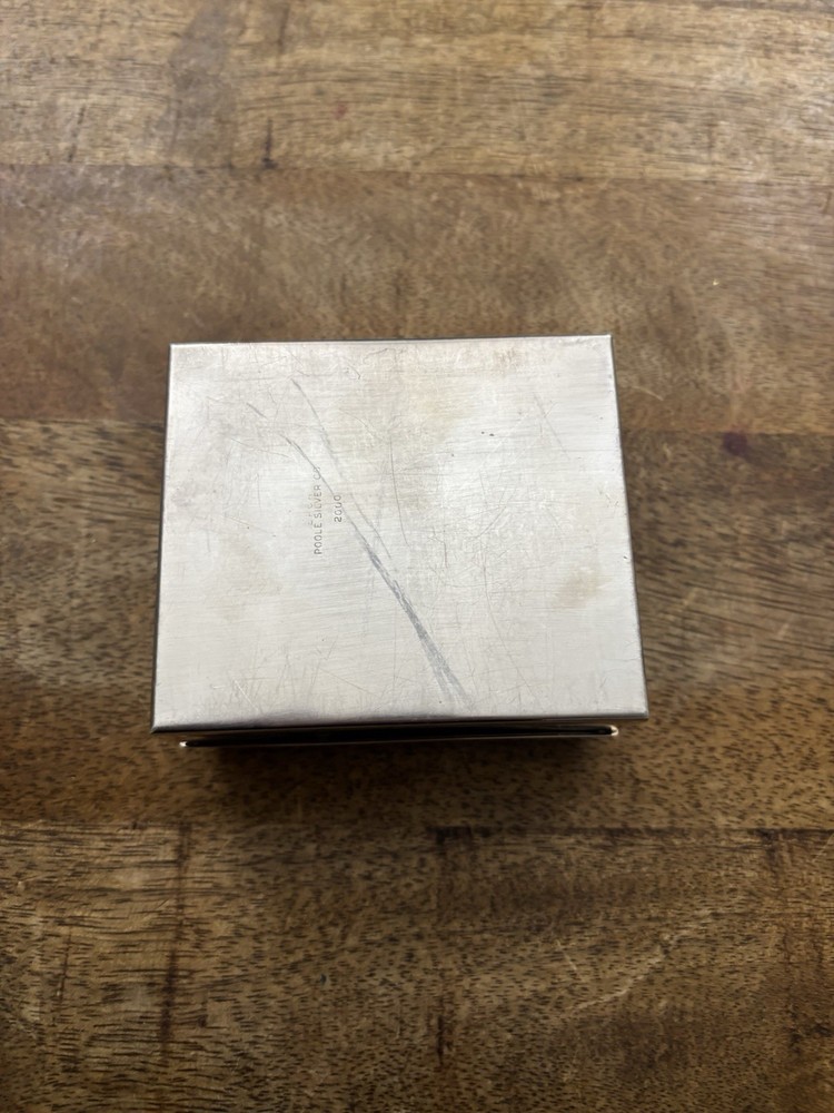 Vintage Presentation EPCA Poole Silver Co Silverplate Trinket Box Wood Interior