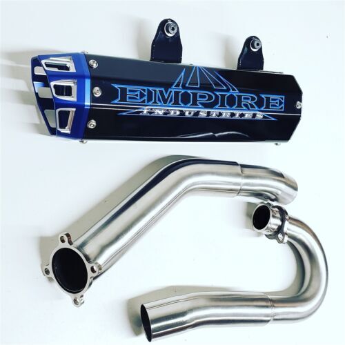 Empire Industries Black Blue Gen 2 Full Exhaust YFZ 450 Carb Model 2004 - 2012