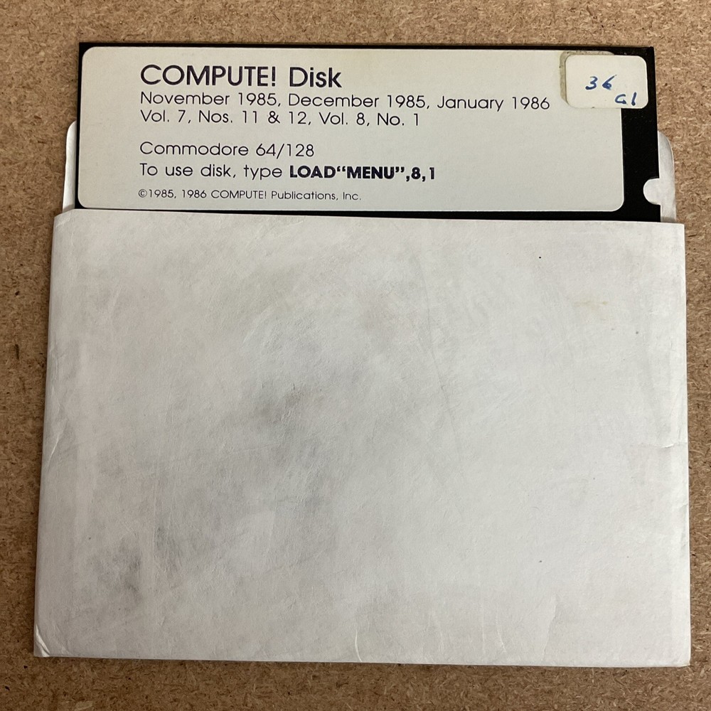 COMPUTE! Disk Commodore 64/128 PC Software