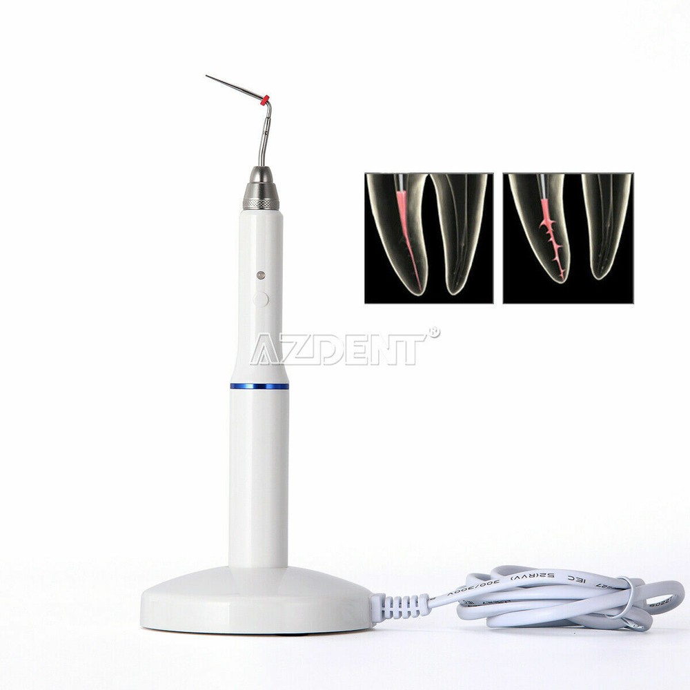 Dental Wireless Obturation System Gutta Percha Endodontic Heated Pen+2Tips White