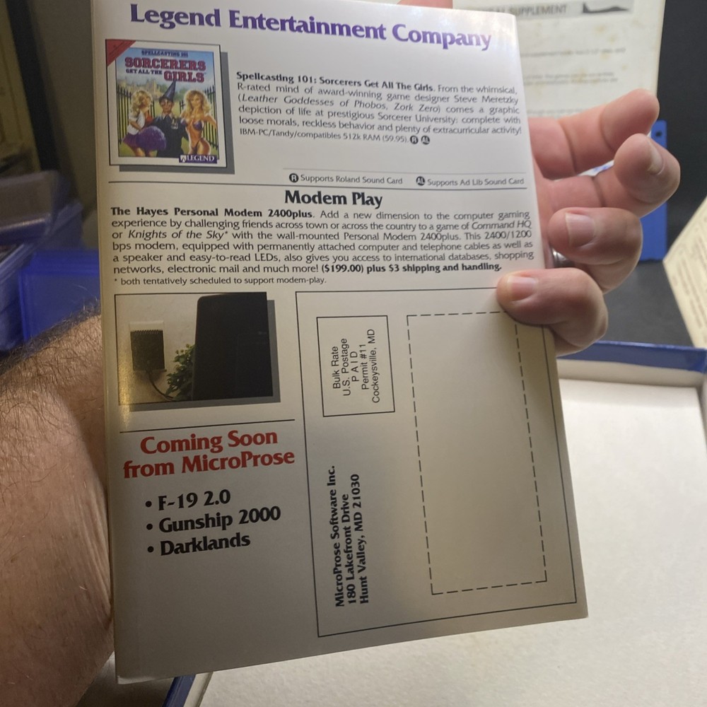 Microprose Classics F15 Strike Eagle II Vintage Software 3 1/2" Disk EUC