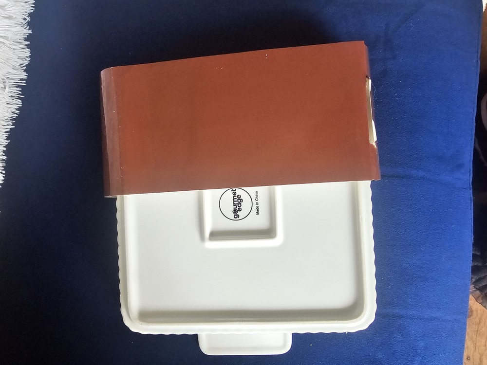 Gourmet Edge 2 Piece White Ceramic Rectangle Baking Dish Set Oven Safe