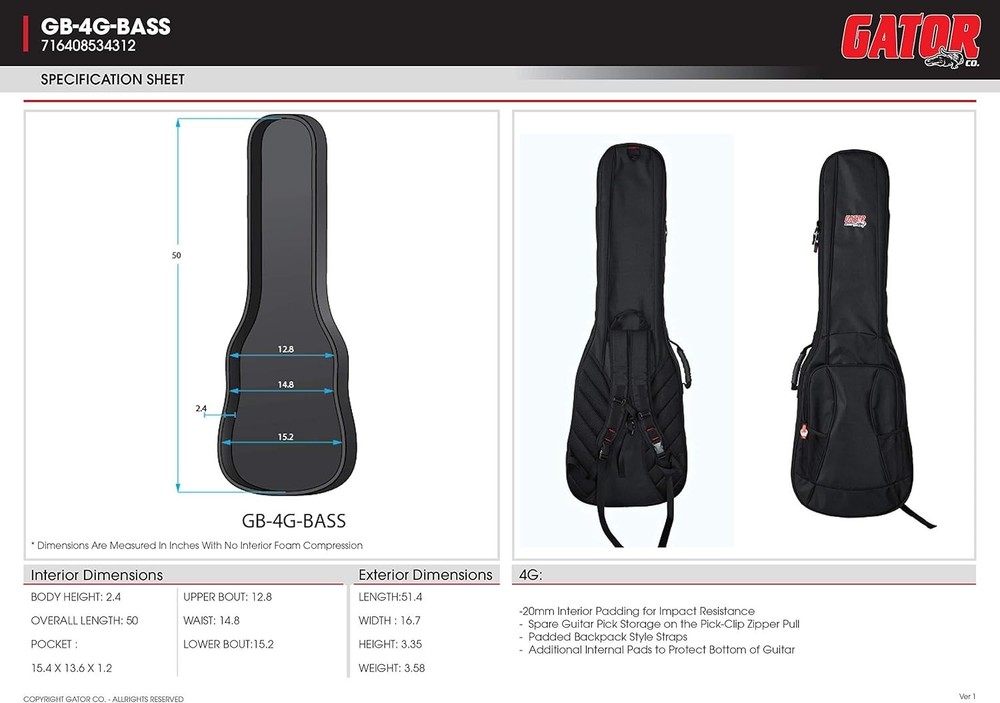 Protective Gig Bag for Precision & Jazz Bass