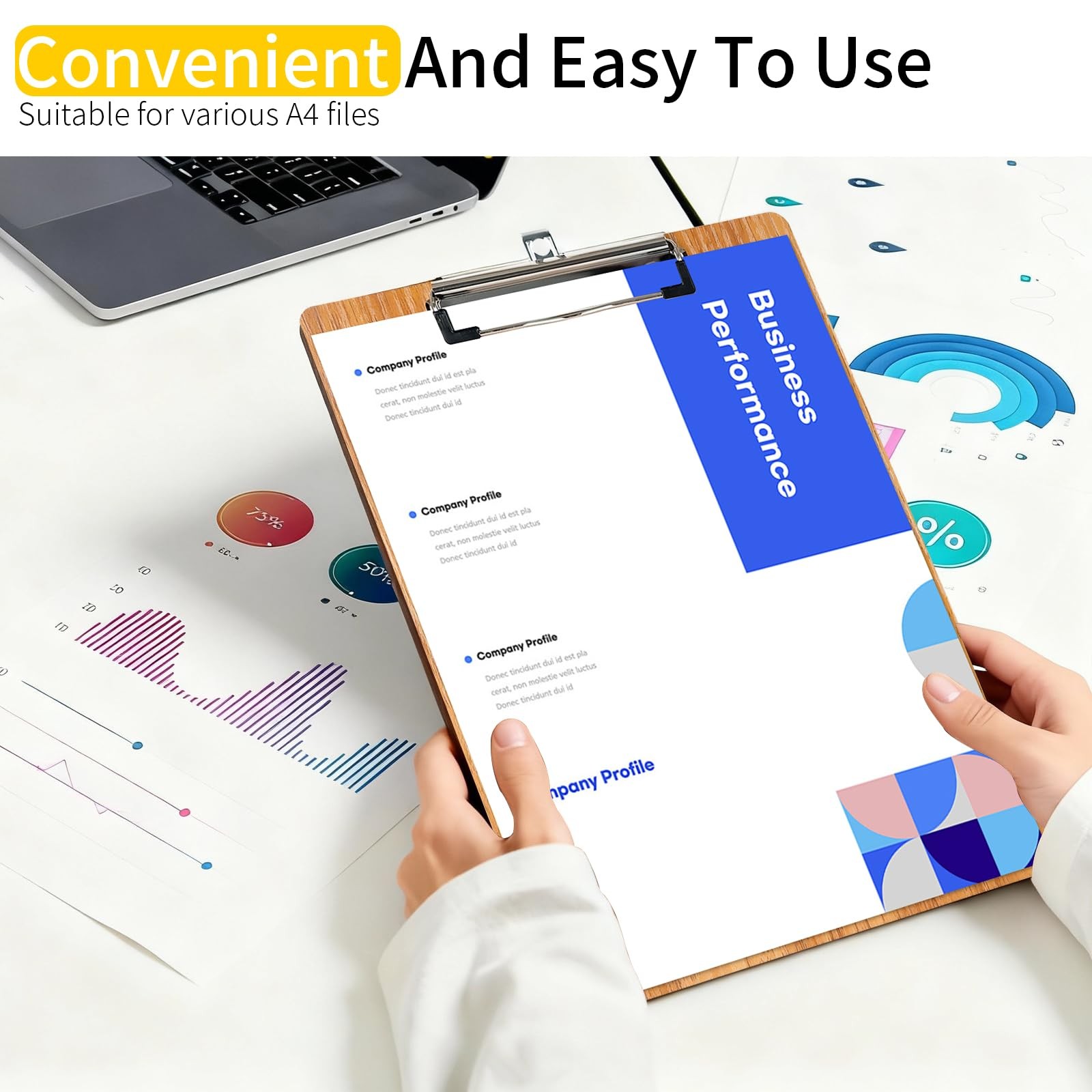 Wooden Lap Board Clipboard for Letter and A4 Size Sketching Board