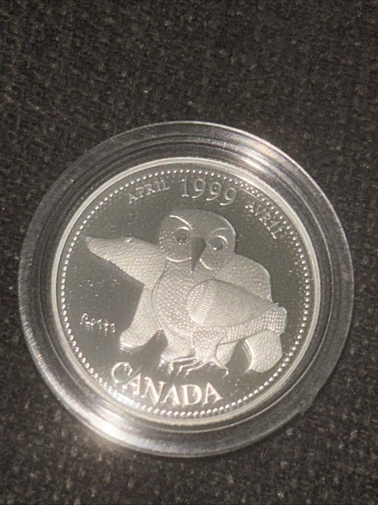 1999 Millennium Canada Silver Proof Coin In Case And COA