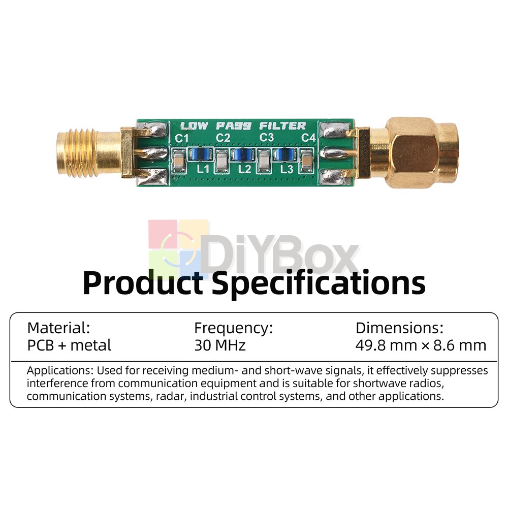 30 MHz LPF Low Pass Filter Module Low Pass Filter for Medium Shortwave Signals