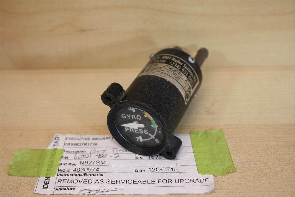 Instrument Tech 6001-100-2 Gyro Pressure Indicator