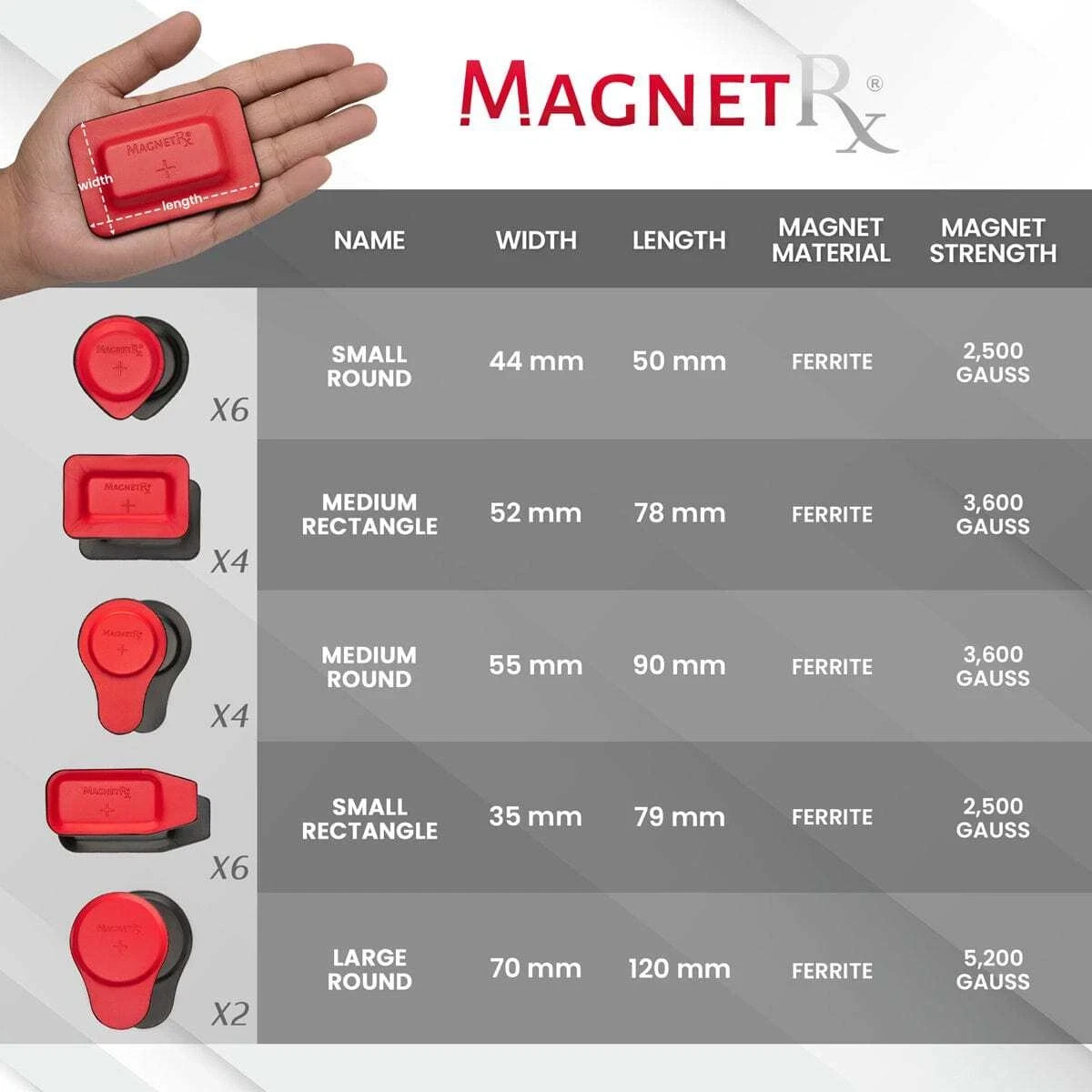 MagnetRX® Biomagnetic Therapy Magnets Kit Set Biomagnetism Magnets Therapy