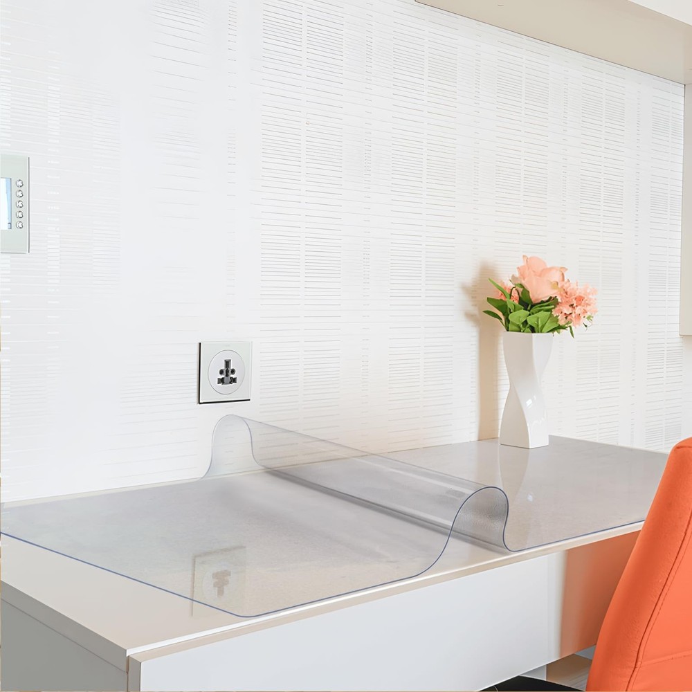 Vicwe Frosted Plastic Table Protector, 20 x 60 Inch, Clear for Multiple Table...