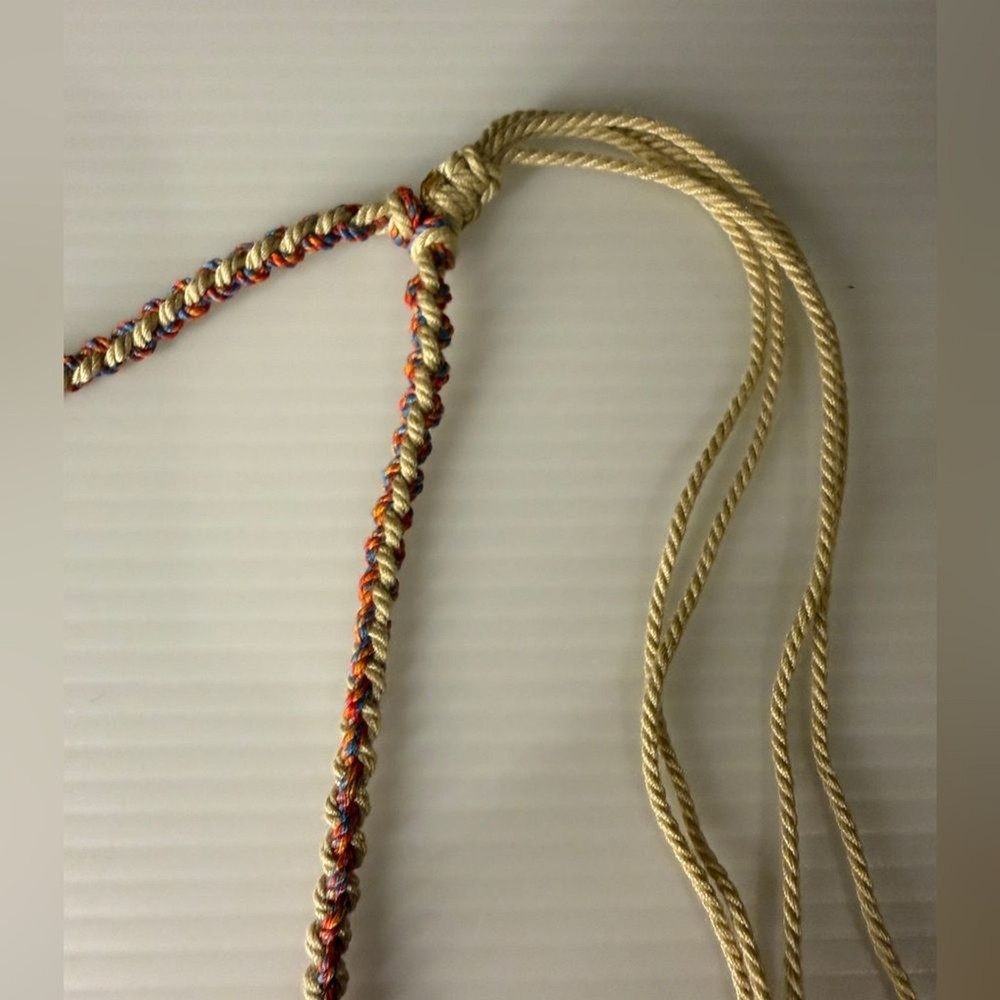 Handcrafted Dzi three Eye Bead boho Necklace | Tibetan Statement certified