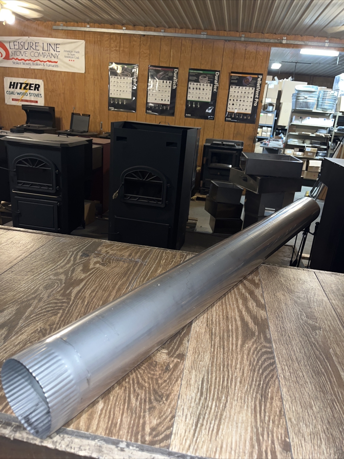 4”x48” stainless steel rigid stove pipe