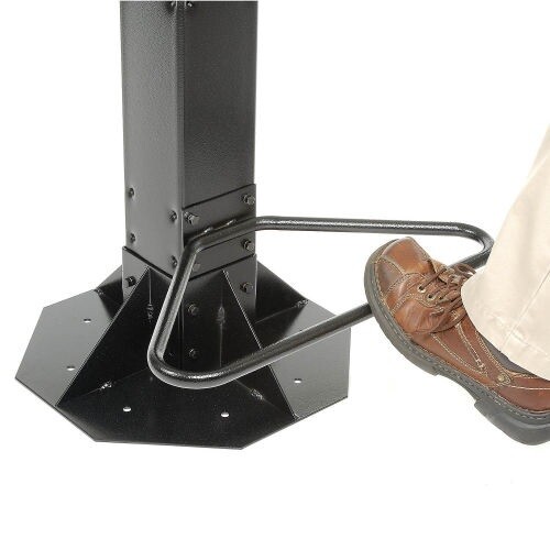 Black 9" Footrest Global Industrial Orbit Computer Workstation Pole Mountable