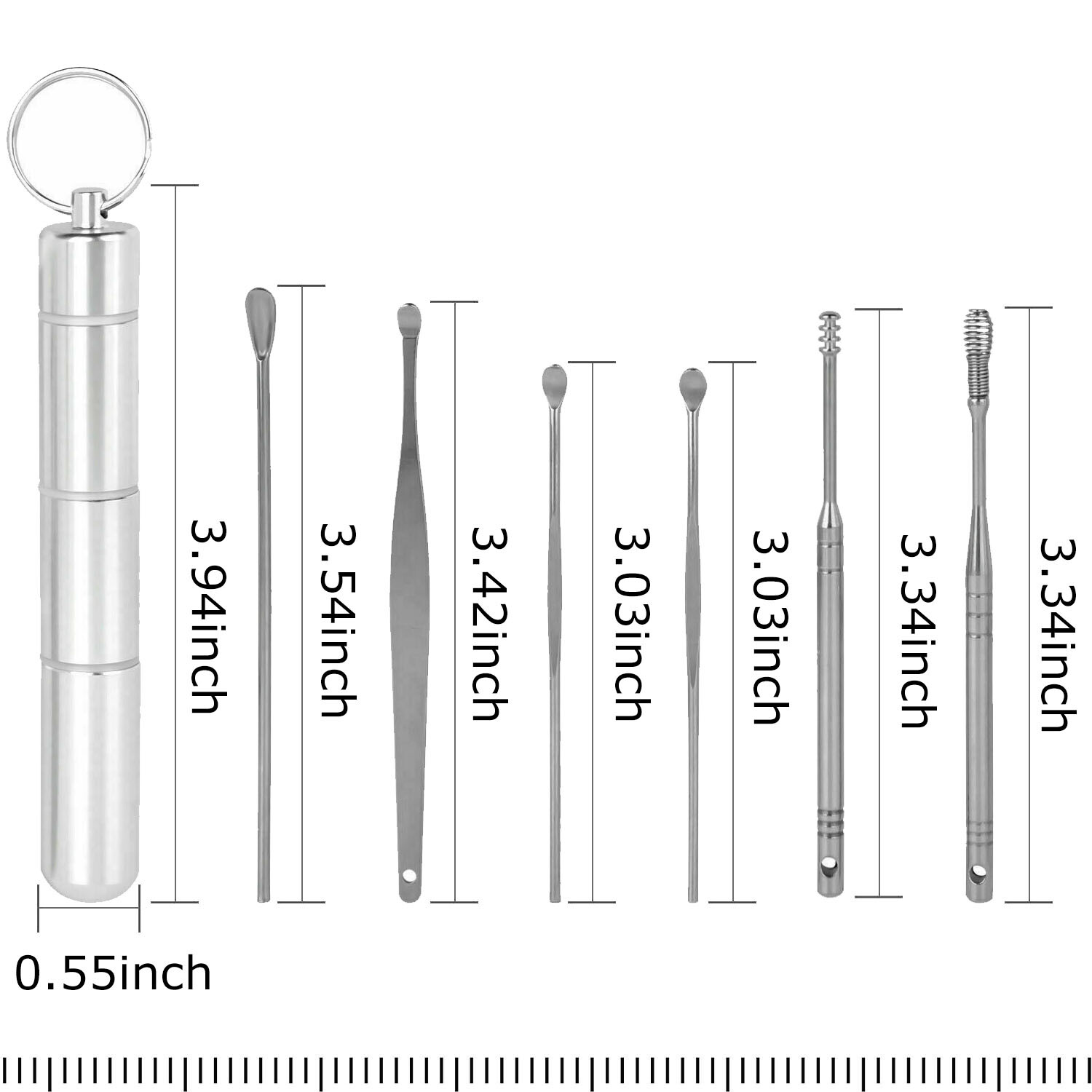 7 PCS Innovative Spring Ear Wax Cleaner Tool Set Ear Pick Ear Wax Removal Kit US