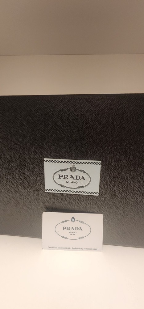 Authentic PRADA Triangle Leather Shoulder Bag Deep Violet Made In Italy