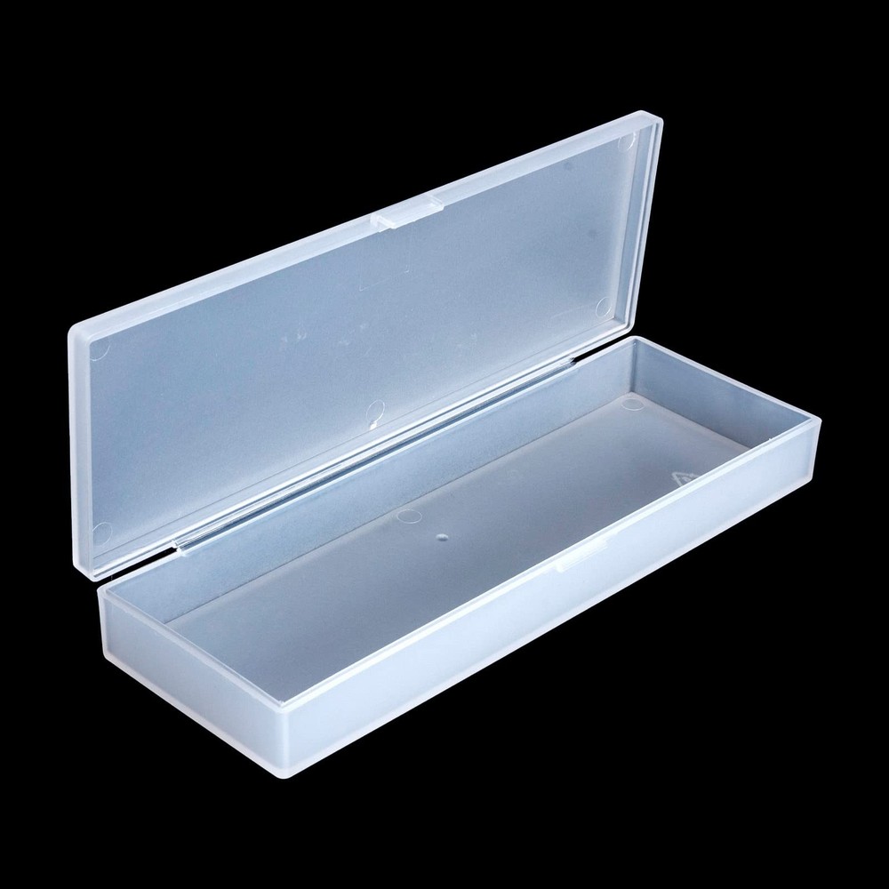 Qeuly 4 Pack 7.2" x 2.5" x 0.98" Small Rectangle Plastic Case Translucent