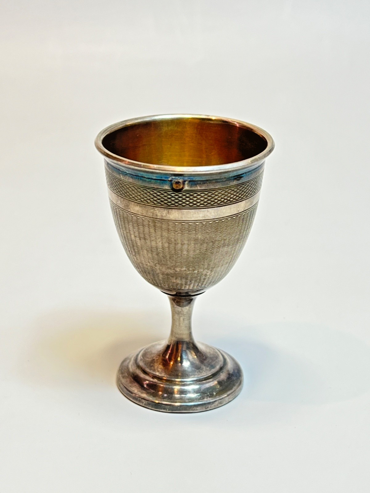 19c.Victorian French Silver Cup Skull Memento Mori Medicine Drug Poison Goblet