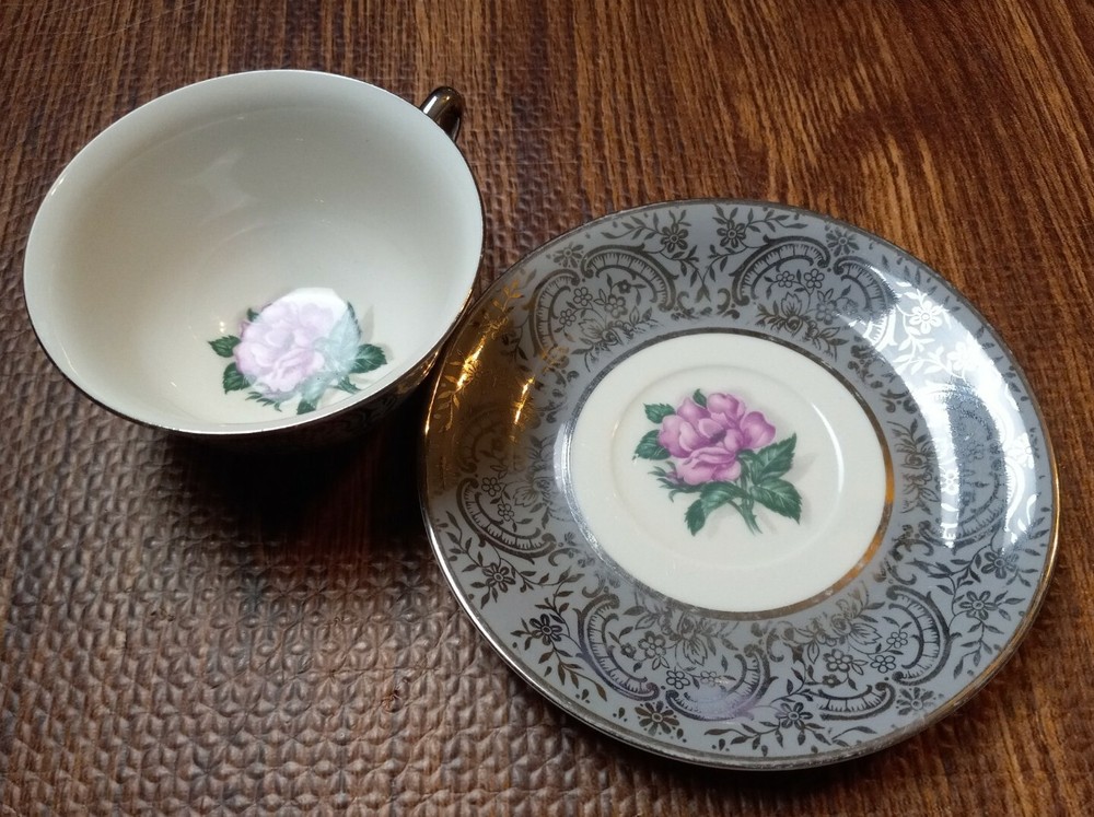 Vogue Silver Lace Cup & Saucer