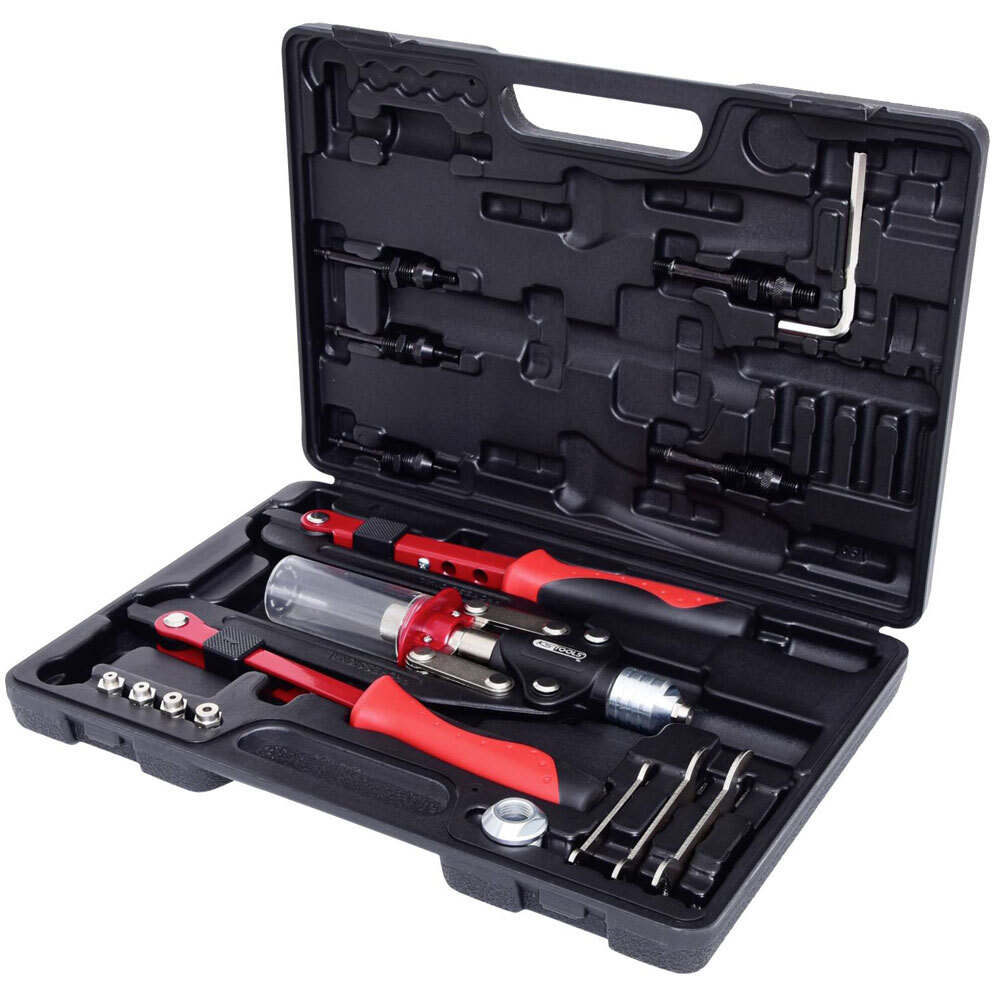 KS Tools Universal Riveting Tool Set, 17-Piece