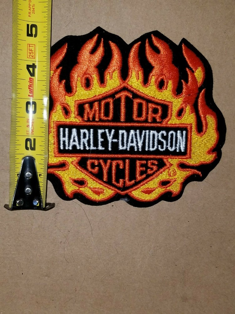 Harley Davidson Motor Cycles FLAMES patch ~ New B34