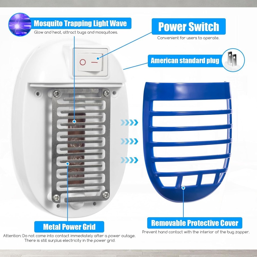 2 Box Packed Insertable Insecticides Indoor UV Lamp Mosquito Fly Trap
