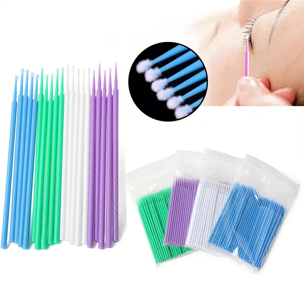 100×Dental Microbrush Disposable Bendable Applicators Tips Micro Brush Cleaning