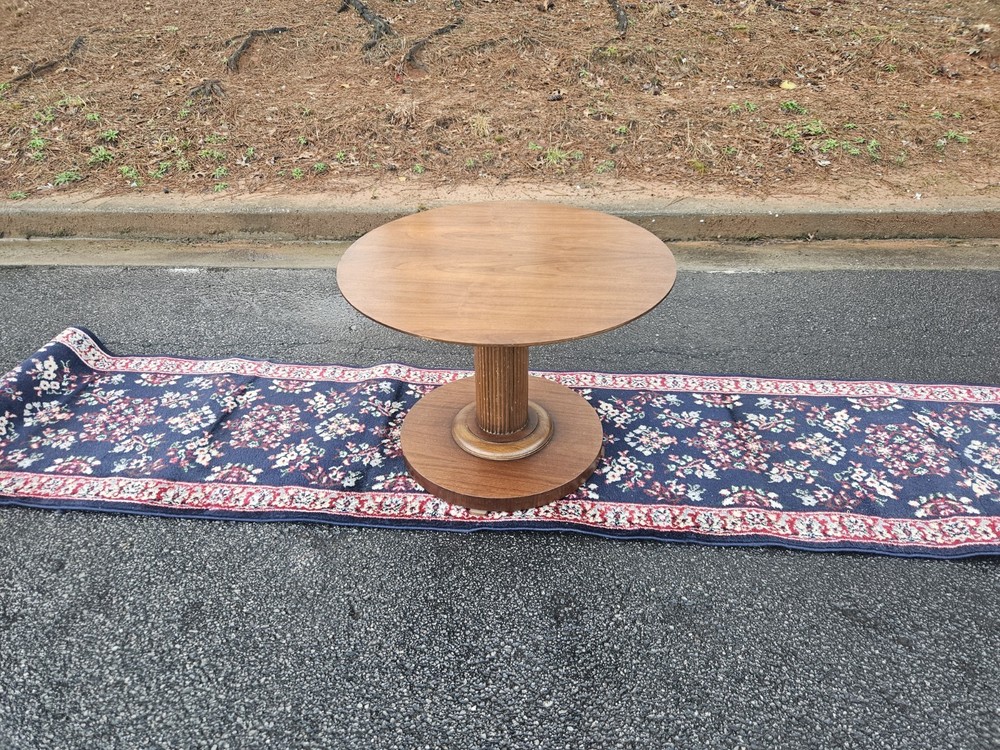 Lane Solid Walnut Accent / Side Table MCM Rarity