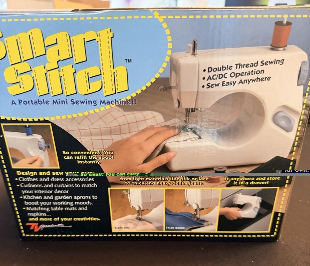 Smart Stich Portable Mini Sewing Machine Double Thread Sewing, AC/DC Operation