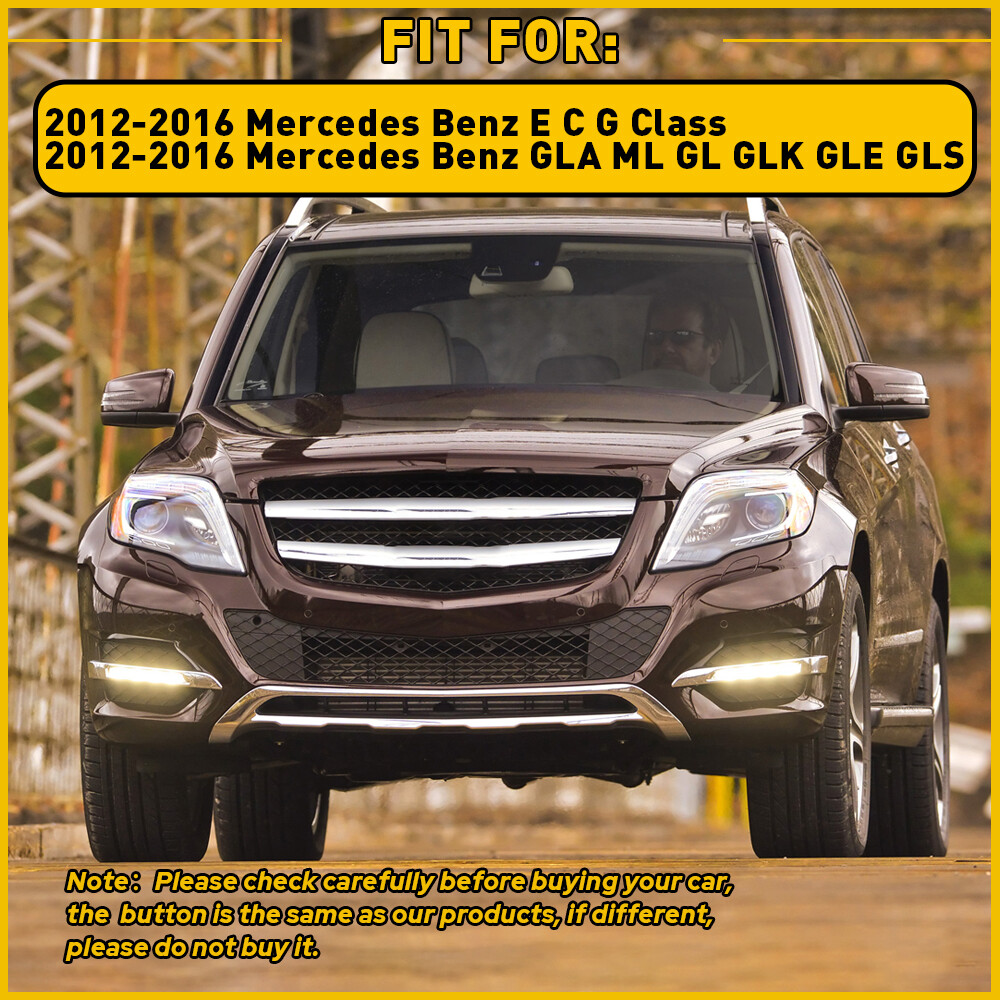 For Mercedes Benz E300 E350 E400 2012-2016 Black Steering Wheel Button Trim