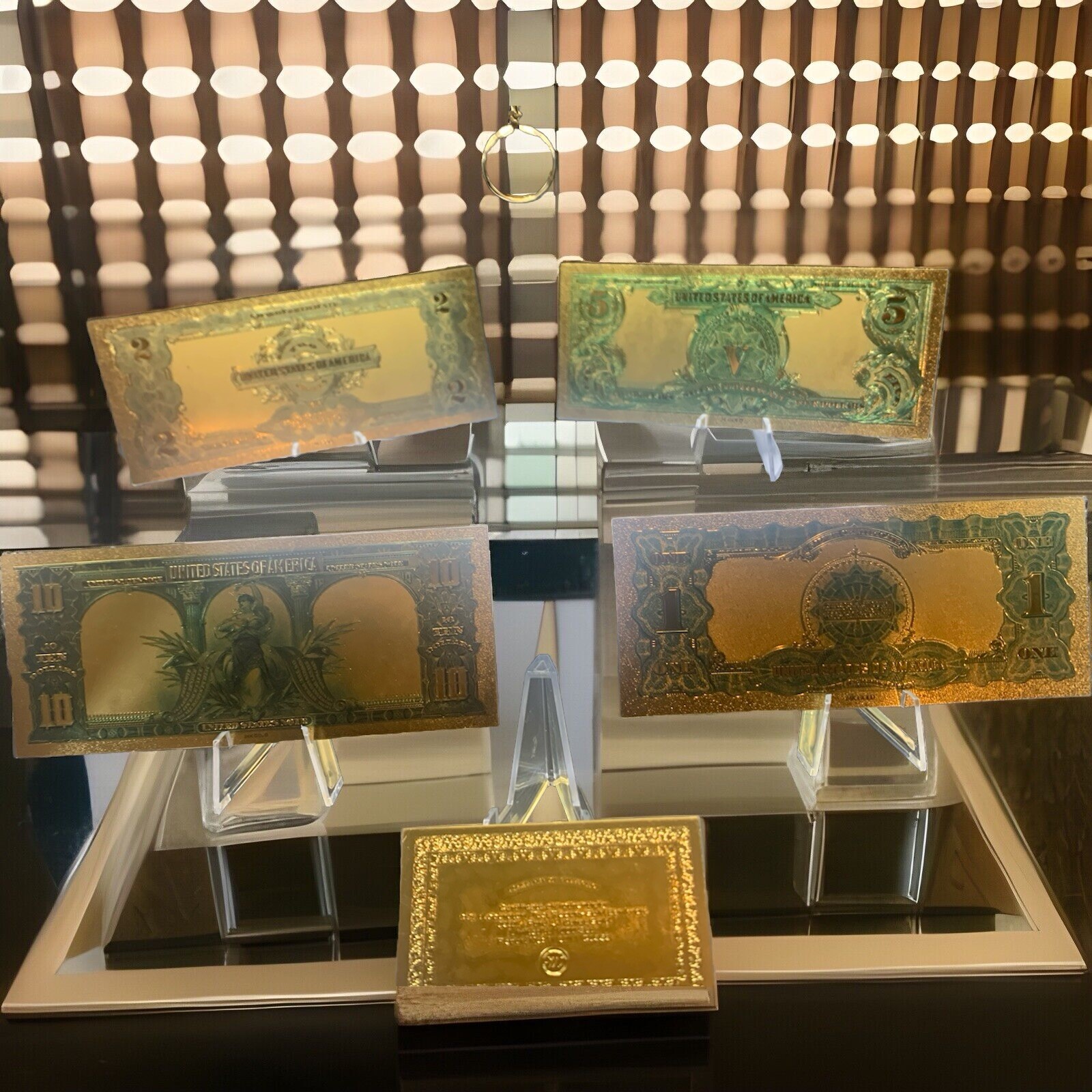 4PC MINT Banknote W/COA Lot💵GOLD 1899 $10 Bison&$1 Eagle Rep*Notes+PennyN More~