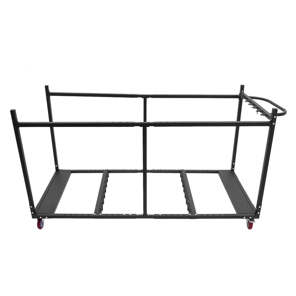 Folding Table Cart for 10 Tables, Adjustable with 4 Easy-Move Wheels