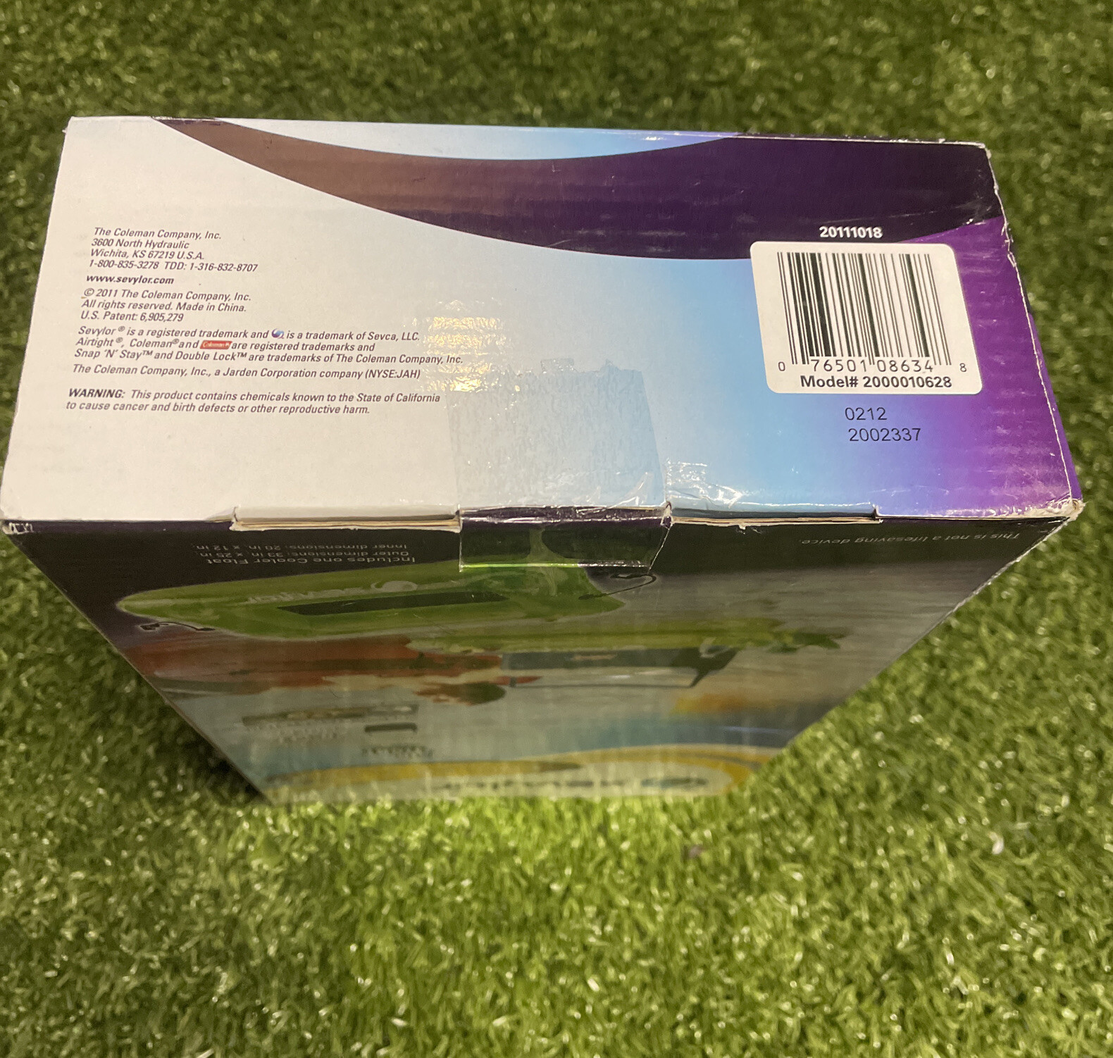 Pool Float Sevylor Cooler Green Inflatable Fits 28Qt 4 Cup Holders NEW SNAP STAY