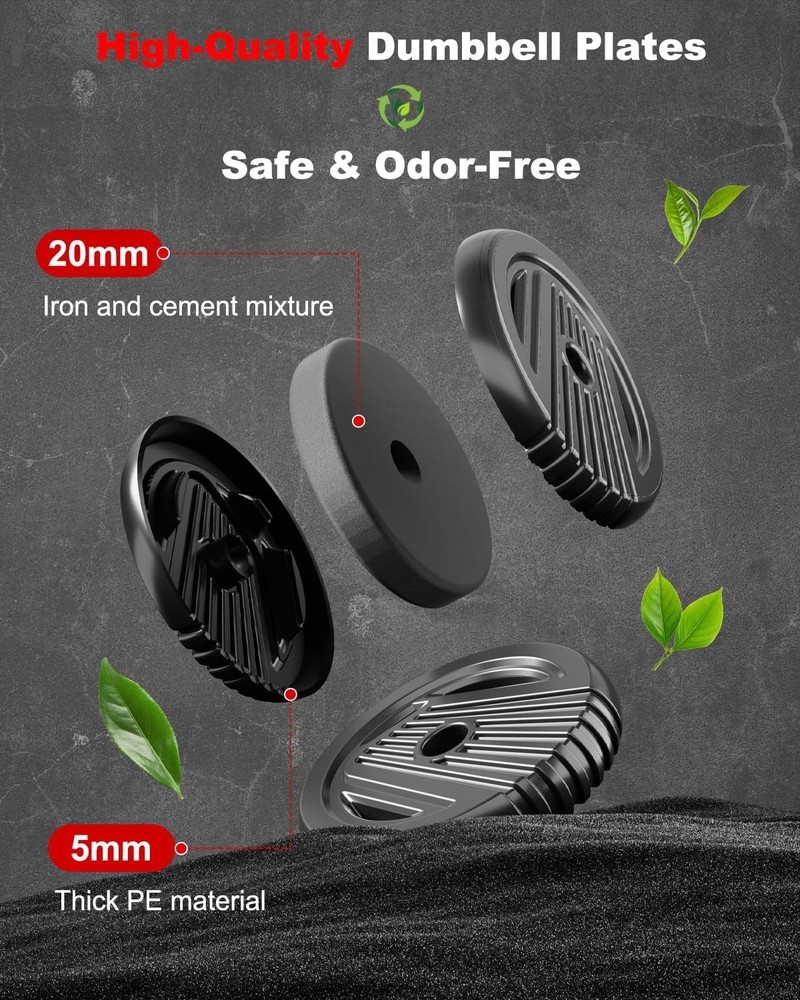 Adjustable Dumbbells Set with Connector, 90lbs