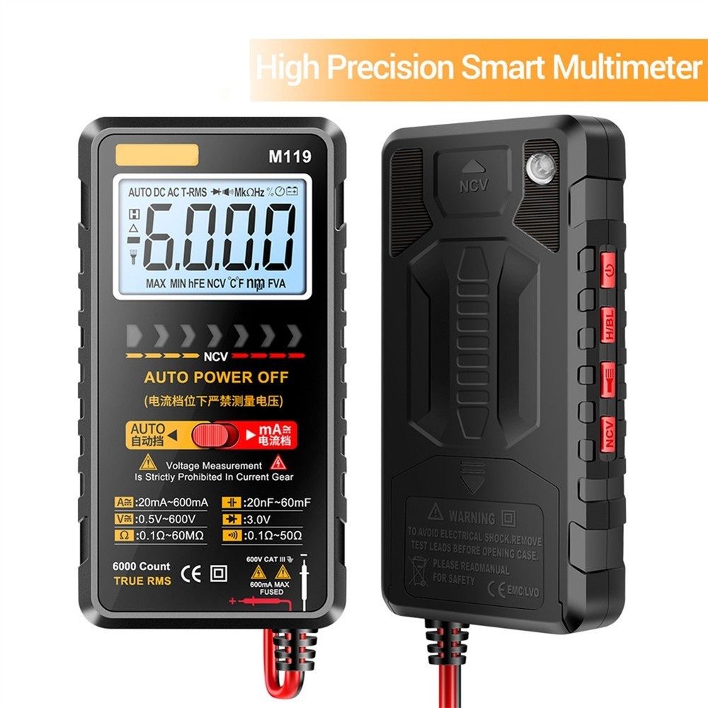 M119 6000 Count Digital Meter with Flashlight for Convenience During Testing