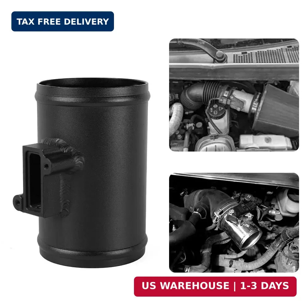 3" MAF Sensor Adapter Air Flow Meter Base Universal Intake Black